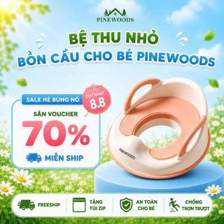 Bệ thu nhỏ bồn cầu cho bé ngồi trên toilet đi vệ sinh tự lập Numbabys cao cấp, chống trơn trượt, thoáng mát có tay nắm