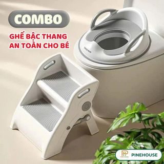 Ghế Bậc Thang Cho Bé, Ghế Cho Bé Pinewoods Chống Trơn Trượt An Toàn, Kê Chân Nhà Vệ Sinh Giúp Bé Tự Lập Từ Sớm