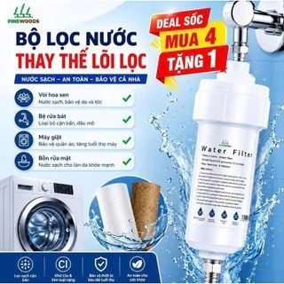 Đầu Lọc Nước Pinewoods Bộ Lọc Nước Tắm Gắn Vòi Hoa Sen Vòi Rửa Bát WF002