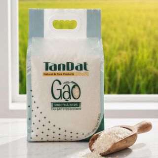 [Chính Hãng 2 túi x 5kg] 10kg Gạo Sinh Thái Tự Nhiên Đài Thơm/ ST 25- Hạt Dẻo Mềm, Thơm tự nhiên, Chuẩn Vùng Trồng Vĩnh Long