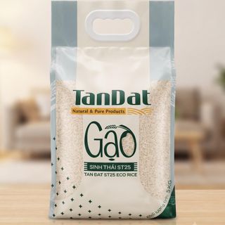 [Chính Hãng 2 túi x 5kg] 10kg Gạo Sinh Thái Tự Nhiên Đài Thơm/ ST 25- Hạt Dẻo Mềm, Thơm tự nhiên, Chuẩn Vùng Trồng Vĩnh Long