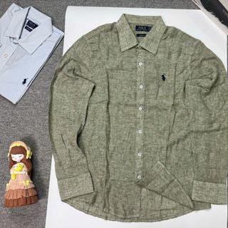 Sơ mi Tay dài Polo nam. Chất vải linen.