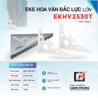 Giá Hoa Văn Để Kệ, Eke Chữ L Kích Thước 25x30cm (Bộ 2 Chiếc) - EKHV2530