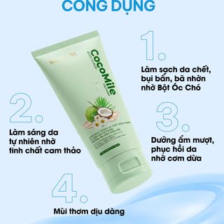 Tẩy tế bào chết Body Dừa Hoa Cúc 150g - CocoMile Body Scrub