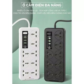 Ổ ĐIỆN 8 Ổ 3 CỔNG USB ĐA NĂNG (T70)