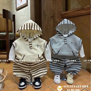 Bộ quần áo trẻ em, bộ nỉ 2 da, quần áo