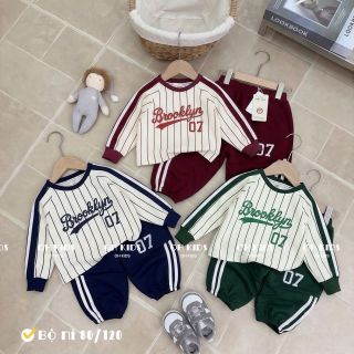 Bộ quần áo trẻ em, bộ nỉ 2 da, quần áo