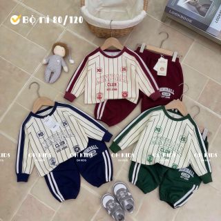 Bộ quần áo trẻ em, bộ nỉ 2 da, quần áo