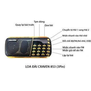 [Không Kèm Thẻ].Loa 3 Pin,Máy Nghe Pháp,Kinh Phật,Hỗ Trợ 2 Khe Cắm Thẻ,USB,Đài FM