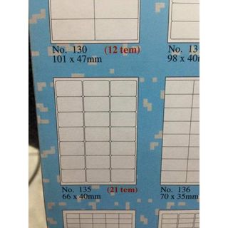 Decal A4 Tomy 130, 12 tem kt 101x47mm