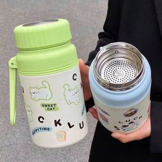 BÌNH GIỮ NHIỆT HOẠT HÌNH 1000ml CÓ KHAY LỌC TRÀ (T50)
