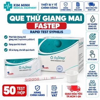 Hộp que thử Giang mai Fastep 50 que giá sỉ xuất Hoá đơn