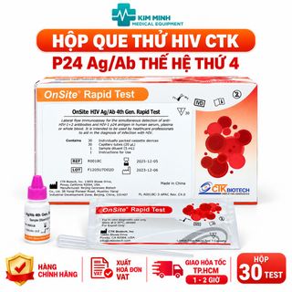 Hộp Test HIV CTK P24 Ag/Ab Thế Hệ 4 Hộp 30 Test | Giá Sỉ | Xuất Hóa Đơn