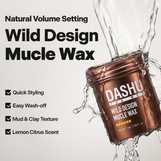 DASHU Ultra Holding Power Wax Men Max Strong Hold Hair Wax Natural Polished Parted Style Non Greasy Easy Wash Nourishing Black Bean Argan Oil Styling Wax