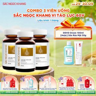 COMBO 03 Viên Uống Sắc Ngọc Khang Vi Tảo Lục [60 (Liệu trình 1 tháng) KÈM QUÀ TẶNG