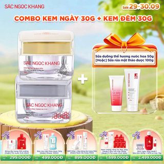 COMBO Kem Dưỡng Trắng Da - Mờ Nám Sạm Ngày & Đêm [Hộp 30g] KÈM QUÀ TẶNG