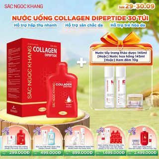Nước Uống Collagen Dipeptide Sắc Ngọc Khang [Hộp 30 Túi] KÈM QUÀ TẶNG