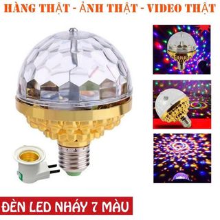 ĐÈN LED VŨ TRƯỜNG 7 MÀU XOAY 360 KÈM ĐUI CẮM (T100)