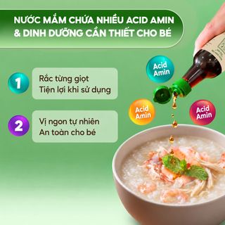 [1 chai] Nước mắm Tĩn trẻ em cho bé ăn dặm độ đạm 42N 60ML nhiều cá ít muối