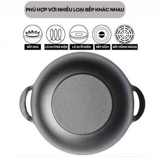 NỒI GANG NẮP GỖ SIZE 20CM (T20)