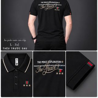 Áo Polo Nam Thêu Chữ Ký Lưng Viền Cổ Mảnh - Áo Thun Nam Cổ Trụ Size L-3XL HH-TR02