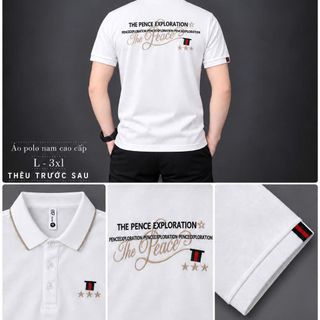Áo Polo Nam Thêu Chữ Ký Lưng Viền Cổ Mảnh - Áo Thun Nam Cổ Trụ Size L-3XL HH-TR02