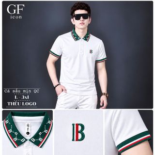 Áo Polo Nam Cá Sấu Mịn Cổ Dệt Họa Tiết Thêu Logo - Áo Thun Nam Cổ Trụ Size L-3XL HH-TR13