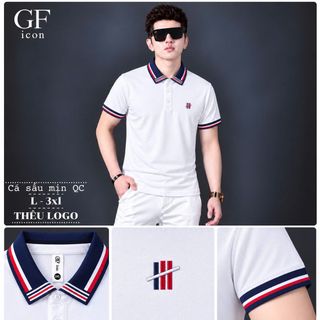 Áo Polo Nam Cá Sấu Mịn Thêu Logo Cổ Phối Sọc - Áo Thun Nam Cổ Trụ Size L-3XL HH-TR14