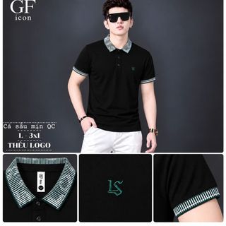 Áo Polo Nam Cá Sấu Mịn Cổ Dệt Vân Thêu Logo Nhỏ - Áo Thun Nam Cổ Trụ Size L-3XL HH-TR17