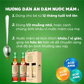 NƯỚC MẮM TĨN TRẺ EM CHO BÉ ĂN DẶM ĐỘ ĐẠM 42N CHAI 250ML - NƯỚC MẮM TĨN