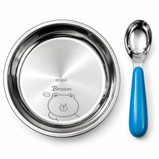 KHAY CƠM INOX TRÒN KÈM MUỖNG (T100)
