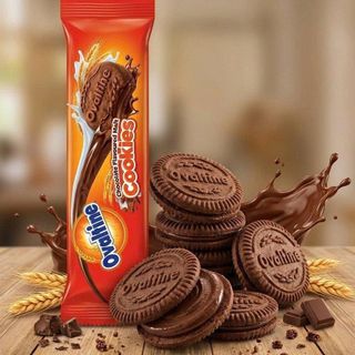 Bánh Quy Ovaltine Chocolate Flavoured Malt Cookies Hộp 12 Gói x 24g (288g) - Bánh Quy Socola Lúa Mạch Thơm Ngon