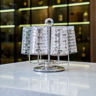 "Bộ 6 cốc thủy tinh vân caro 350ml SKT35S6 Mix 6 màu"