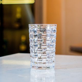 "Bộ 6 cốc thủy tinh vân caro 350ml SKT35S6 Mix 6 màu"
