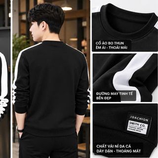 áo tay dài nam 3 màu phối tay - màu hot tiktok