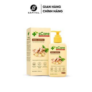 Dầu Gội Dược Liệu sCare Hỗ Trợ Giảm Gàu, Ngứa & Nấm Da Đầu | SÁPITAL