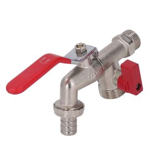 Vòi nước 2 đầu ra mạ niken hợp kim kẽm