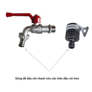 Đầu nối nhanh vòi nước ra ống 12mm