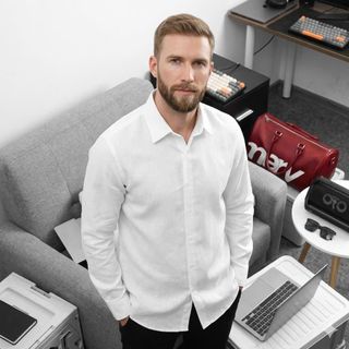 T- Shirt Linen Goat ss26, chất kaki linen coton 100%.