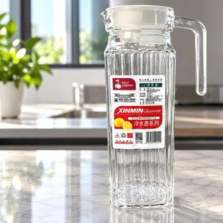 BÌNH NƯỚC THỦY TINH SỌC XINMIN 1.1 LÍT (T12)