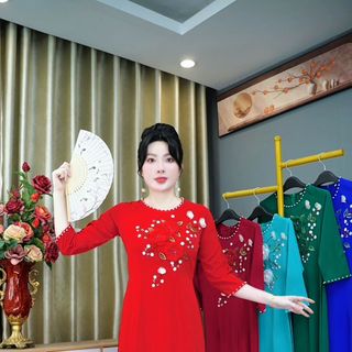 ÁO DAÌ ĐÍNH KẾT THỦ CÔNG