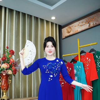ÁO DAÌ ĐÍNH KẾT THỦ CÔNG