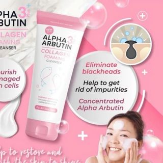 Sửa rửa mặt trắng da Alpha 120ml