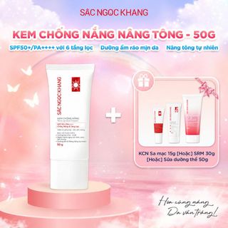Kem Chống Nắng Nâng Tone Sắc Ngọc Khang [Tuýp 50g] KÈM QUÀ TẶNG