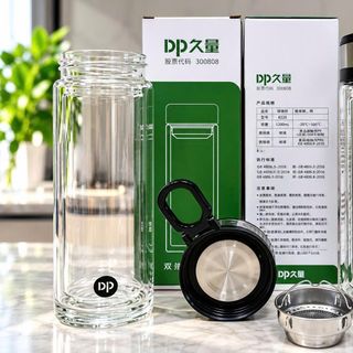BÌNH THUỶ TINH LỌC TRÀ CAO 21cm - 380ML DP8226 (T50)