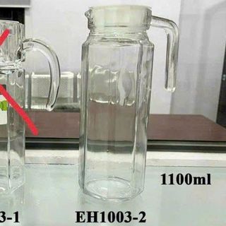 BÌNH NƯỚC THUỶ TINH LỤC GIÁC 1,1 Lít EH1003-2 (T12)