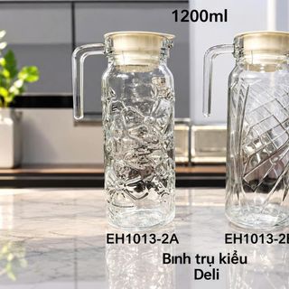 BÌNH NƯỚC THUỶ TINH 1.2L DELI KIỂU EH1013-2A (T12)