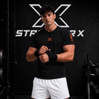 Áo Thun Thể Thao Stronger X.  Chất thun Poly ( Thun Lạnh ) chính phẩm dày dặn co giãn 4 chiều , vải mềm mịn.