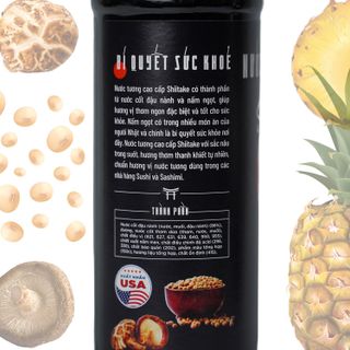 [Combo 3 Chai Nhựa 525ml] Nước Tương Cao Cấp Shiitake Làng Chài Xưa Lên Men Từ Nấm Ngọt Và Đậu Nành