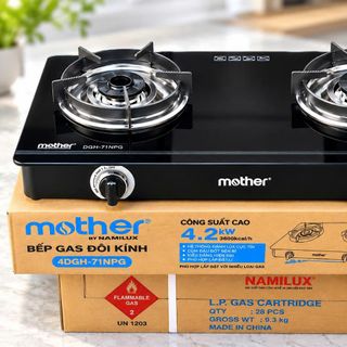 BẾP GAS ĐÔI KÍNH CƯỜNG LỰC NAMILUX MOTHER DGH-71NPG